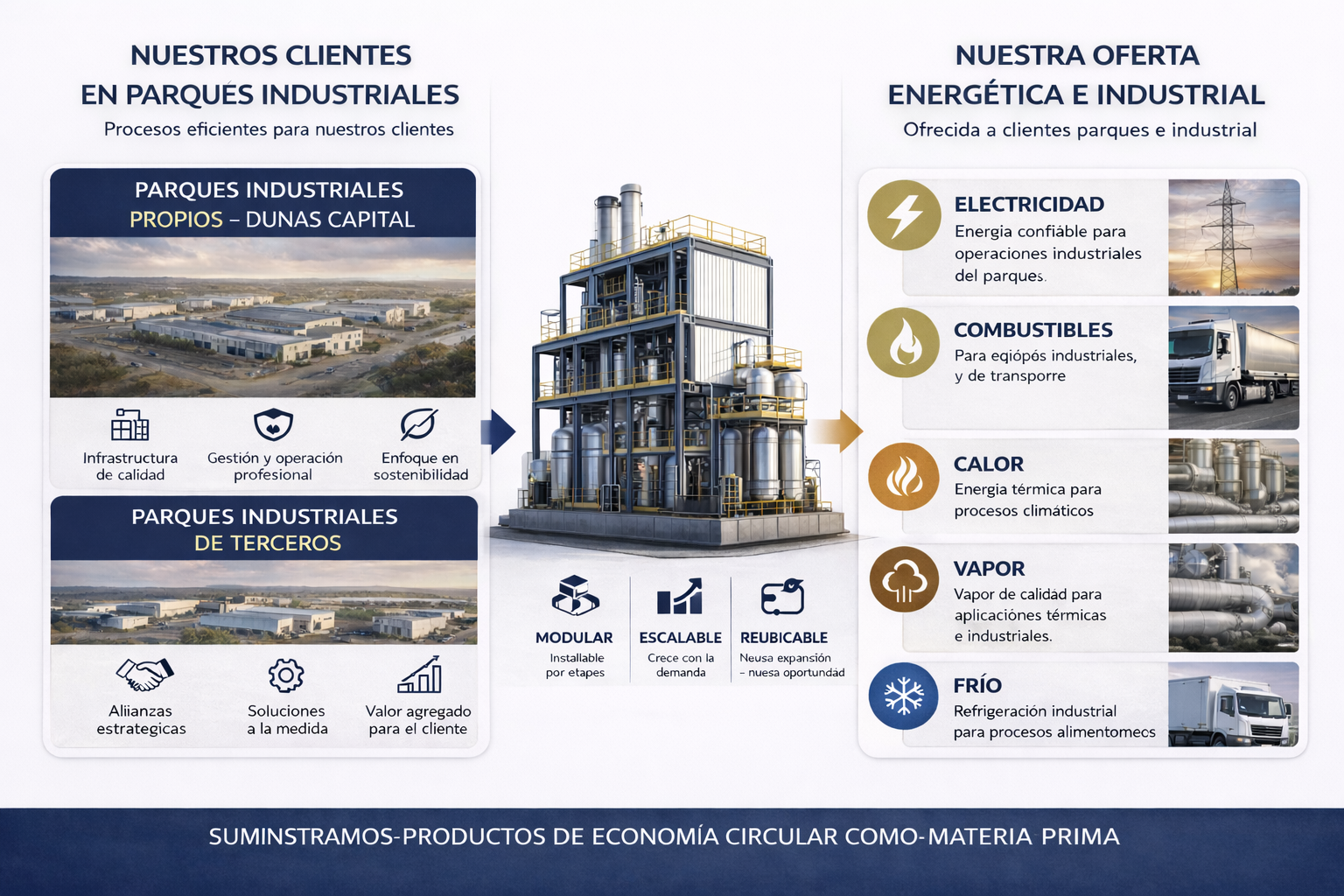 Clientes en parques industriales