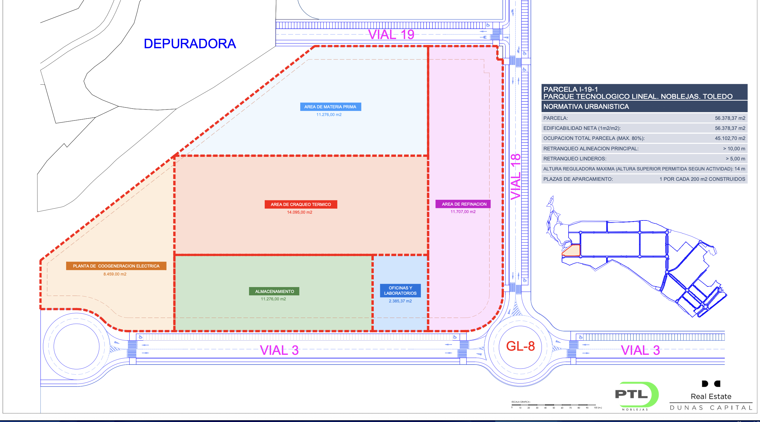 Plano de implantaci&oacute;n - Parcela I-19-1 Noblejas